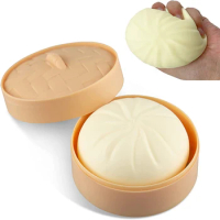 Simulation Steamed Bun Fidget Squishy Toy Squeeze Antistress Kawaii Slow Rising Stress Reliever Toy Venting Joking Toys for Kids