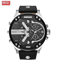 Diesel watch men's leather oversized dial belt quartz men's watch