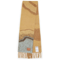 【LOEWE 羅威】Alpaca Wool 羊駝毛和羊毛混紡 緹花織大理石 圍巾 駝色 多色 F655SS1X02