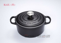Le Creuset 圓型鑄鐵鍋 20cm 2.4L 黑／櫻桃紅／火焰橘／馬賽藍【APP下單最高22%點數回饋】