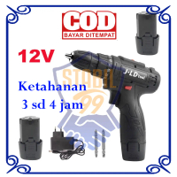 Mesin Bor Obeng Cordless Drill Set Baterai JLD 12V Bor Cas JDL 12S