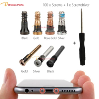100PCS Bottom Screws for Apple iPhone 13 12 11 Pro X XS Max XR Pentalobe Bottom Dock Screw 6 6s 7 8 plus 8P Screws Replacement