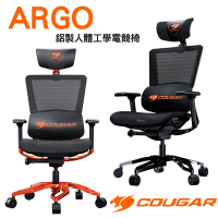 COUGAR 美洲獅 ARGO 鋁製骨架/PVC透氣皮革 人體工學電競椅 橘黑