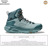 Sepatu trail wanita Hoka kaha 3 goretex Womens hiking shoes Mirage blue 42