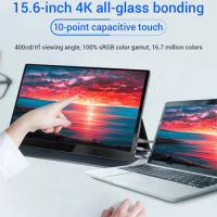 New 4k Portable Led Secondary Monitor Touchscreen 3840*2160 Ips Panel Usb Power with Type-c Hd Mi for Pc Laptop Expand Screen