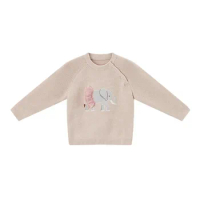 2023 Europe and The United States Autumn New Baby Animal Three-dimensional Embroidery Knitted Top Warm Baby Pullover Sweater