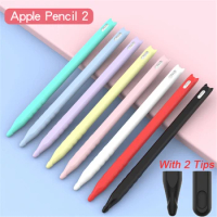 Silicone Cover For Apple Pencil 2 Accessories Anti-scratch iPad Touch Screen Pen Case for Pencil 2nd Protective Pouch Cap Holder