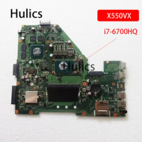 Hulics Used X550VX Laptop Motherboard For ASUS K550V X550V Mainboard I7-6700HQ GTX950M Main Board