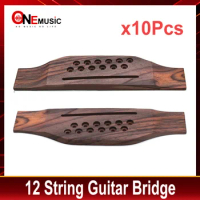 10Pcs 12 String Rosewood Bridge for Acoustic Guitar Accessories Parts