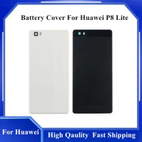 For Huawei P8 Lite Battery Back Cover Door case For HUAWEI P8 Lite housing replacement With Back Camera Glass Lens Case 5.0"