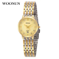 2020 WOONUN Ladies Watches Top Brand Luxury Gold Watch Full Steel Quartz Wrist Watches For Women Geneva Relogio Feminino hodinky