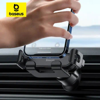 Baseus Mini Car Phone Holder for Air Vent Mount Phone Holder Stand for iPhone Samsung Gravity Mobile Car Phone Holder Flexible