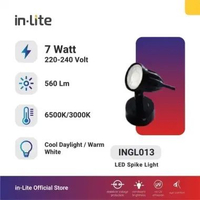 InLite Lampu Taman Spike Light INGL013 - 7 watt, Warna Cahaya Warm White/Kuning