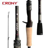 Crony 1-Piece Rod All Pike Rod Black Bass Rod Cork Handle Toray T1100G Cloth Zander Baitcasting Rods