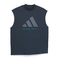 Adidas ADI BB SL TEE JI9119 男女 背心 無袖 T恤 運動 訓練 休閒 籃球 棉質 深藍