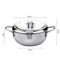Wajan Penggorengan Japanese Deep Frying Pot Thermometer