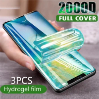 3PCS Protective film for Huawei P30 Pro P20 Lite P10 Hydrogel Film On Huawei P30 Lite P40 P50 Pro P40 Lite E 5G Screen Protector