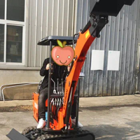 Mini Digger With Hammer For Farmland And Garden Works Optional Attachment Hydraulic Mini Excavator