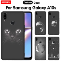 JURCHEN Soft TPU For Samsung Galaxy A10S 2019 Case Cover Silicone Cartoon Print Phone Case For Samsung Galaxy A10S Case