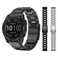 Quick Release 26mm 22mm Metal Steel Watch Band For Garmin Fenix 7X 7 Solar 6x Pro/EPIX Strap Easyfit Titanium Bracelet Watchband