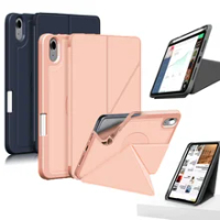 Suitable for 2021pro11 flat shell multi-fold deformation leather case air4 magnetic pen slot ipadmini6 protective leather case，