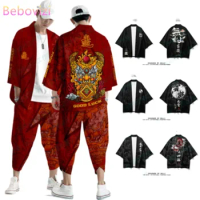 20 Styles Plus Size 4XL 5XL 6XL Chinese Japanese Samurai Harajuku Kimono Cardigan Women Men Cosplay Yukata Tops Pants
