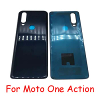 AAAA Quality 10PCS For Motorola Moto One Action Back Battery Cover Case Housing Replacement Parts