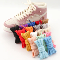 1Pair Oval Shoe Laces Elastic Laces Sneakers Shoe String 18 Color Half Round Athletic Shoelaces for Sport/Running Slippers Laces