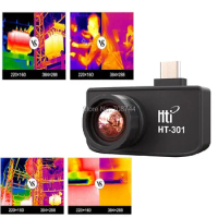 Thermal Imager HT-301 USB Mobile Phone Thermal Infrared Imager for Android Phones -20℃~ 400℃ Resolution 384x288 Temperature Gun