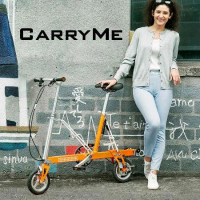 CarryMe SD 8吋充氣胎單速鋁合金折疊車-鮮橙橘