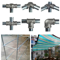 20/25/32mm Aluminum Alloy Steel Pipe Connectors Clothes Hanger Plant Rack Shed Bike Shed Plant Support
