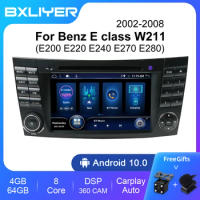 BXLIYER 8+256GB DSP Carplay Android 12 2din Car Multimedia Video Player For Benz W211 W463 W219 W209 2004-2011 GPS NAVI WIFI BT
