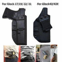 Glock 17、19 Holster IWB Kydex G19 For Pistol Concealed Carry Gun Storage Case Compatible G17 26 32 44 45 Generation Accessories