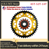 Motorcycle 520 45T-52T 14T Front Rear Sprocket For SUZUKI DR250 DR-Z250 RM250 RMX250 DR350 DR-Z400 DR RM RMX DRZ 250 350 400 L M