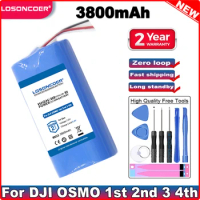 LOSONCOER 3800mAh Battery For DJI OSMO Mobile 1, Mobile 2, Mobile 3 4 Generation Handheld Gimbal Accumulator Replacement 3-wire