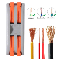 10PCS Terminal Konektor Kabel Listrik 2 PIN Terminal Blok Penghubung Sambung Kabel Model WAGO PCT QU