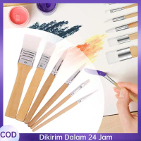 (6pcs)  Kuas Lukis  Kuas Lukis Set Paint Brush Kuas Melukis Cat Kuas Nylon Round Flat Brush Kuas Mel