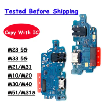 NEW For Samsung M51 M21 M31 M31S M23 5G M236 M33 M336 USB Charger Charging Port Connector Board Parts Flex Cable With Microphone