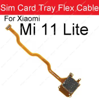SIM Card Reader Flex Cable For Xiaomi Mi 11 Lite Mi 11lite SIM Card Slot Reader Connector Flex Cable Repalcement