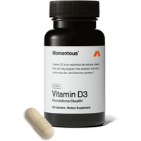 (xiado) Momentous Vitamin D3 Supplement - 5000 IU Capsules for Foundational Health Support - NSF Cer