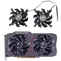 New 2pcs 4pin for Colorful GTX1650 1660 1660TI 2060 Netchi Gaming Graphics Card Cooling Fan
