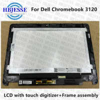 Original 11.6 inch For Dell Chromebook 3120 2 in 1 LCD Touch Screen Assembly With Bezel 0MMF06 30Pins HD LCD