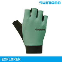 SHIMANO EXPLORER 女用手套 (S-L) / 藍綠色 (自行車手套 露指手套)