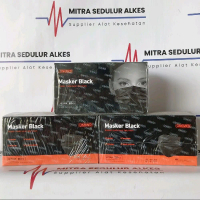 Masker Earloop Hitam Onemed 50 l Masker Cantol Hitam l Masker Earloop Hitam