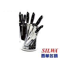西華SILWA工匠級精鍛七件式刀具組(含精美壓克力360°旋轉刀座)