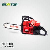 Big Power Gasoline Chainsaw NT6200 NEWTOP Chain Saw With 24 Inch Solid Tip Bar