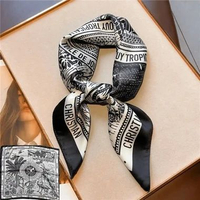 TOKO1973 AMELIA 70x70cm Korean syal scarf leher scarf tas neck scarf 455-4 BLACK