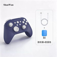 山彎無線手掣Q34B經典Xbox架構三模Steam黑神話悟空雙霍爾搖杆雙馬達PC+Switch電話通用-Q34B霧霾藍+充電線+接收器 均碼-款式7