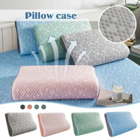 Latex Pillow Cover Case Memory Foam Latex Pillow Case Summer Cool Feeling Bean Mesh Honeycomb Cool Mat (Without Pillow)