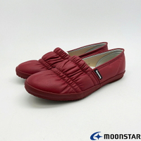 ★日本月星Moonstar機能介護鞋COMFORT CASUAL系列寬楦輕量柔軟鞋款2174紅(銀髮段)